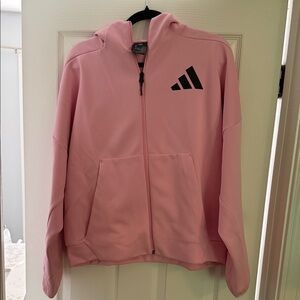 Large - NWOT adidas Pink Full-Zip Hoodie Jacket